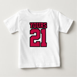 T-shirt Pour Bébé CRIMSON BLANC AVANT ROUGE NOIR Jersey Un Pièce