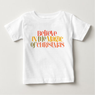 T-shirt Pour Bébé Croire à la magie de Noël - Style rétro