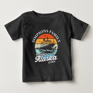 T-shirt Pour Bébé Croisière vers Alaska Custom Family Matching Group