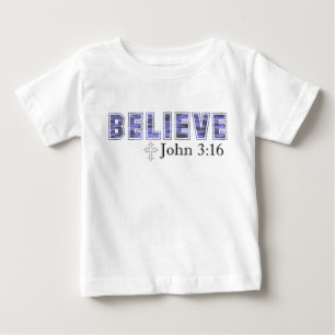 T-shirt Pour Bébé Croyez Avec Cross Toddler Tee