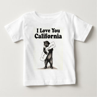 T-shirt Pour Bébé Cru je t'aime la Californie