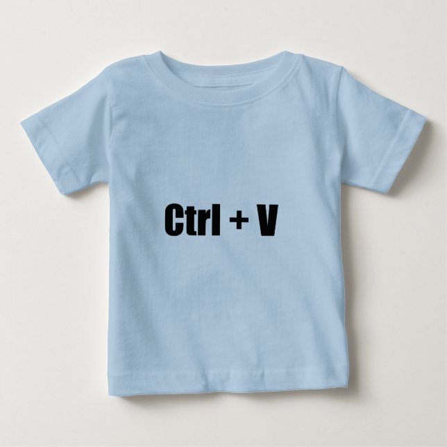 T-SHIRT POUR BÉBÉ CTRL + V (Devant)