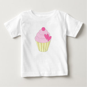 T-shirt Pour Bébé Cupcake aux fraises illusima