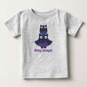 T-shirt Pour Bébé Cute adorable hibou et phoque petit graphique