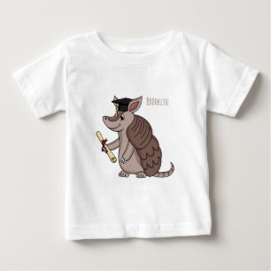 T-shirt Pour Bébé Cute armadillo avec dessin animé de la casquette d