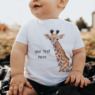 T-shirt Pour Bébé Cute Baby Giraffe Personnalisée