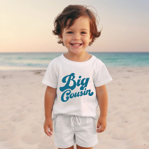 T-shirt Pour Bébé Cute Big Cousin Famille Ocean Blue Matching