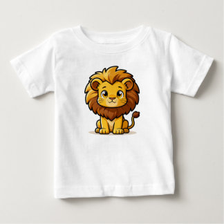 T-shirt Pour Bébé Cute Cartoon Lion with Big Mane