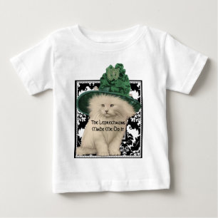 T-shirt Pour Bébé Cute Chat Vert Casquette Le Leprechaun M'A Fait Le