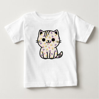 T-shirt Pour Bébé Cute chaton floral
