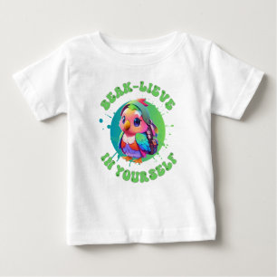 T-shirt Pour Bébé Cute Chibi Kawaii Nom du perroquet Année de retour