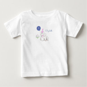 T-shirt Pour Bébé Cute Chien Chien Chien Chien Aquarelle Maltese Ann