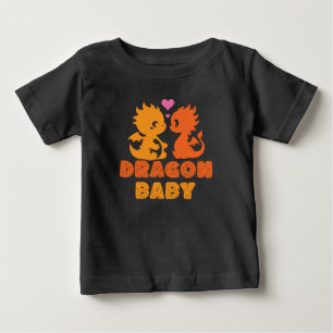 T-shirt Pour Bébé Cute Couple Dragon Baby