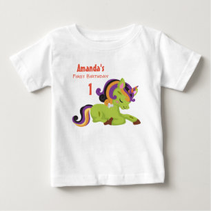 T-shirt Pour Bébé Cute Frankenstein Unicorn Halloween Anniversaire