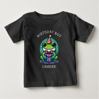 Cute Frog Theme Boy's Birthday Boy Personnalisé