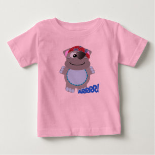 T-shirt Pour Bébé Cute Goofkins hippo pirate