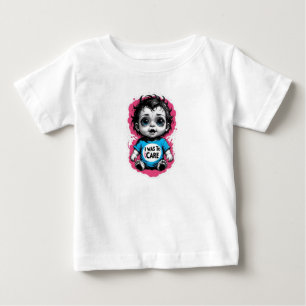 T-shirt Pour Bébé Cute Goth Baby "I Was in Care" - Edgy Toddler 