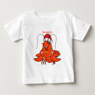 T-shirt Pour Bébé Cute joyeux homard portant le dessin du casquette