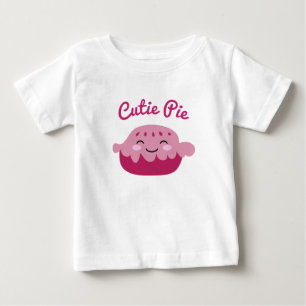 T-shirt Pour Bébé Cute Kawaii face Apple Pie Dessiner la fille