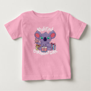 T-shirt Pour Bébé Cute Koala Ours Koalified Anniversaire fille rose