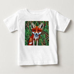 T-shirt Pour Bébé Cute Little Wilderness Fox