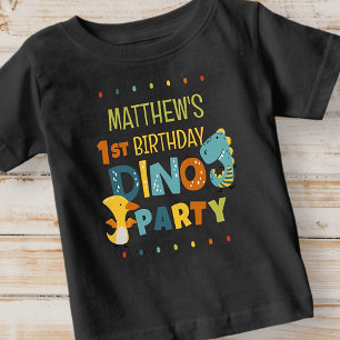 T-shirt Pour Bébé Cute Modern Dino Dinosaur fête d'anniversaire pour