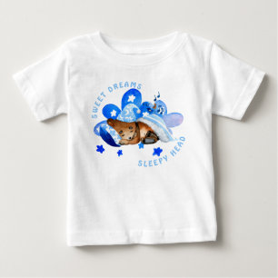 T-shirt Pour Bébé Cute Ours Doux Rêves Sleepy Head Boy