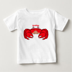 T-shirt Pour Bébé Cute red crab cartoon