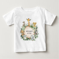Cute Safari Jungle Animaux sauvages Feuilles de ve