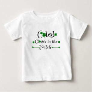 T-shirt Pour Bébé Cutest Clover dans le patch