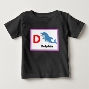 T-shirt Pour Bébé D est pour Dauphin