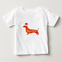 Dachshund aquarelle dessin, T-shirt bébé personnal