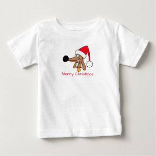 T-shirt Pour Bébé Dachshund de Noël festif