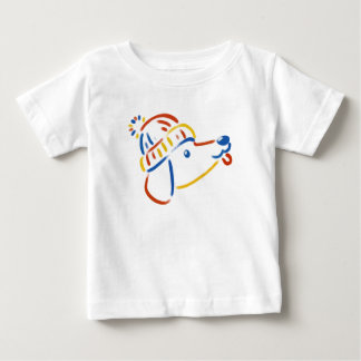 T-shirt Pour Bébé Dachshund Puppy with a Little Cap