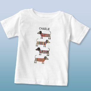 T-shirt Pour Bébé Dachshund Wiener Sausage Chien Personnalisé