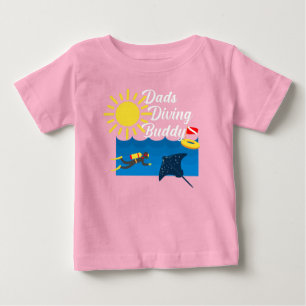 T-shirt Pour Bébé Dads Diving Buddy Design - Baby Fine Jersey T-Shir