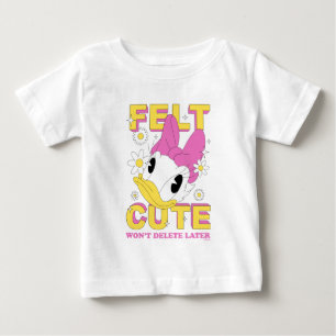 T-shirt Pour Bébé Daisy Duck "Felt Cute" Graphisme Floral Rétro