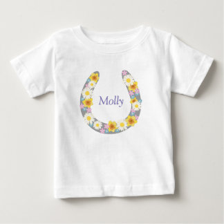 T-shirt Pour Bébé Daisy Floral Horse Chaussure Vêtement
