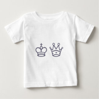 T-shirt Pour Bébé Dame roi king échecs queen chess
