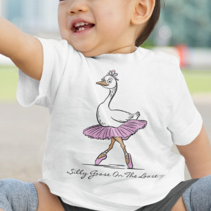 T-shirt Pour Bébé Danseuse Étoile Oie Idiote En Liberté Texte Person