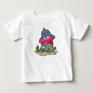 T-shirt Pour Bébé Dauphin avec lunettes