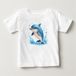 T-shirt Pour Bébé dauphin, nature, photos d'eau