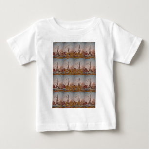 T-shirt Pour Bébé De Paris Avec amour bleu ciel couleurs
