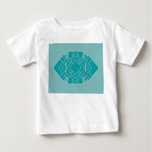 T-shirt Pour Bébé Décor Art Déco turquoise inspiré