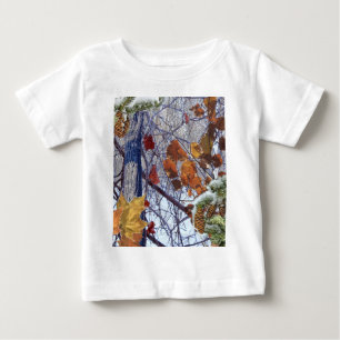 T-shirt Pour Bébé Décor Camouflage d'hiver de neige