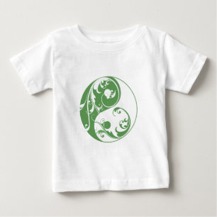 T-shirt Pour Bébé Défilement Yin & Yang (vert)