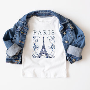 T-shirt Pour Bébé Delft Blue Paris Tour Eiffel