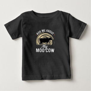 T-shirt Pour Bébé Demandez-Moi Ce Qu'Est Ma Vache Moo