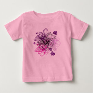 T-shirt Pour Bébé Dentelle de Wahin Orchidée hawaïenne