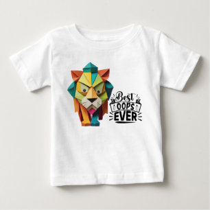 T-shirt Pour Bébé Design d'artisanat coloré de Lion Origami